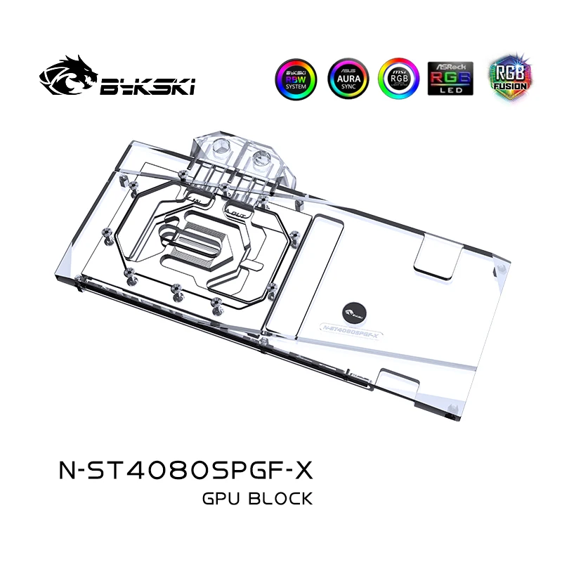 Bykski N-ST4080SPGF-X GPU Bloc - Rtx 4080 Water Cooling Block recension och pris